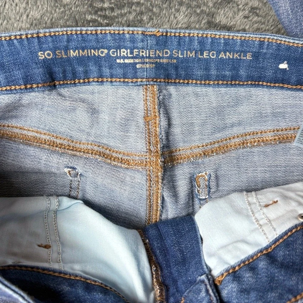 SO Size 10R Slimming Girliend Slim‎ Leg Ankle Jeans Distressed Wash